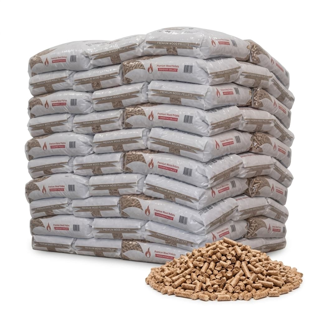 BoisExpress — Pellets SunPower, Palette mit 70 Säcken à 17 kg, Edelholz