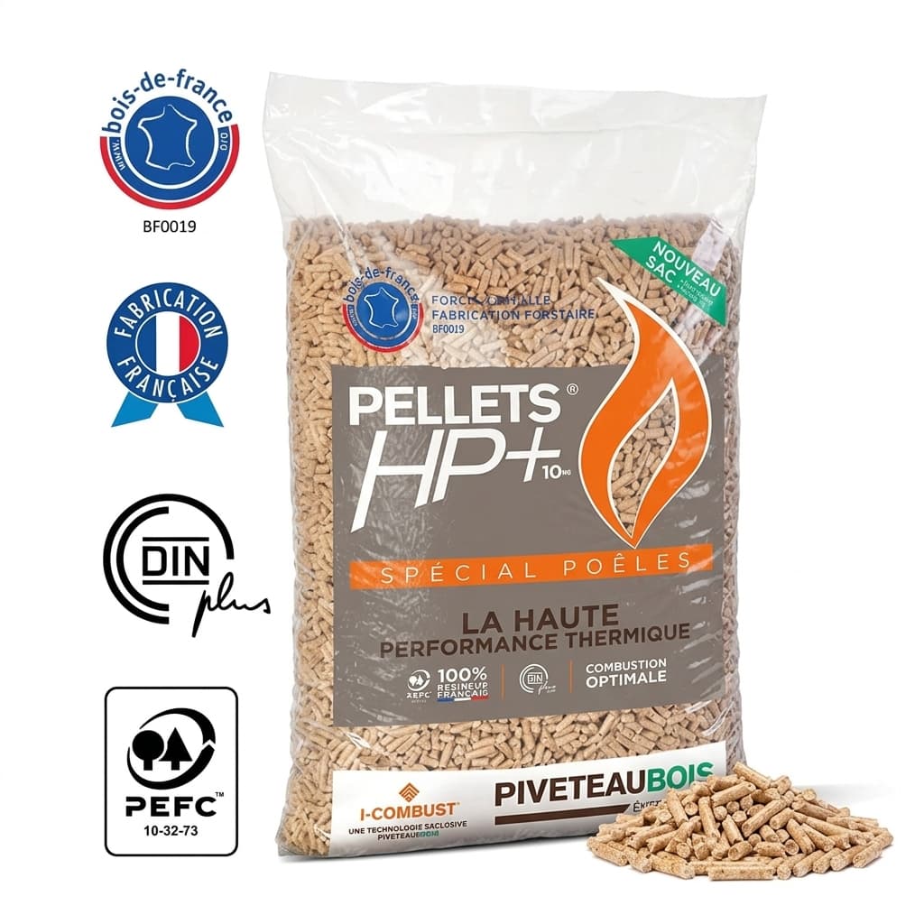 BoisExpress — Holzpellets Piveteau HP+, 72 Säcke à 17 kg, Holztradition