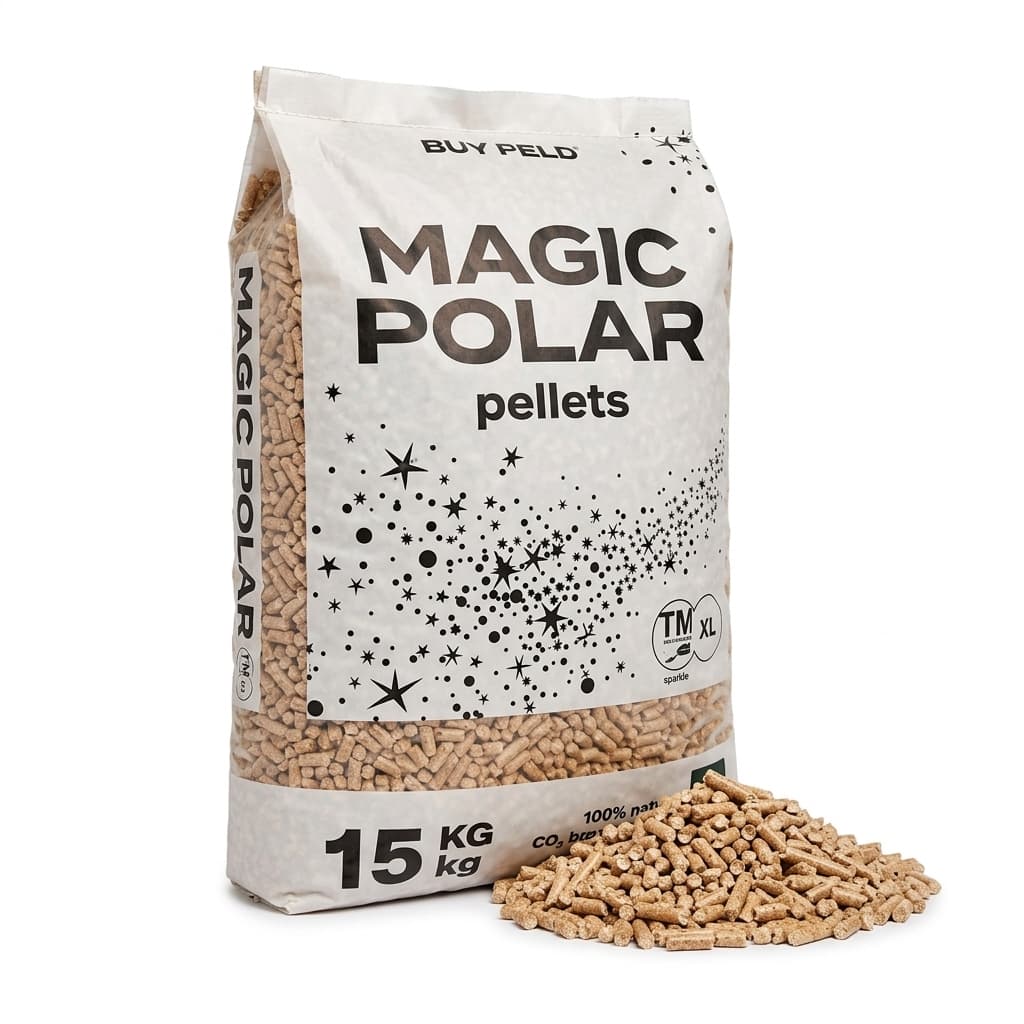 BoisExpress — Pellet MAGIC POLAR Palette von 70 Säcken zu je 15kg EN Plus A1 Französischer Wald