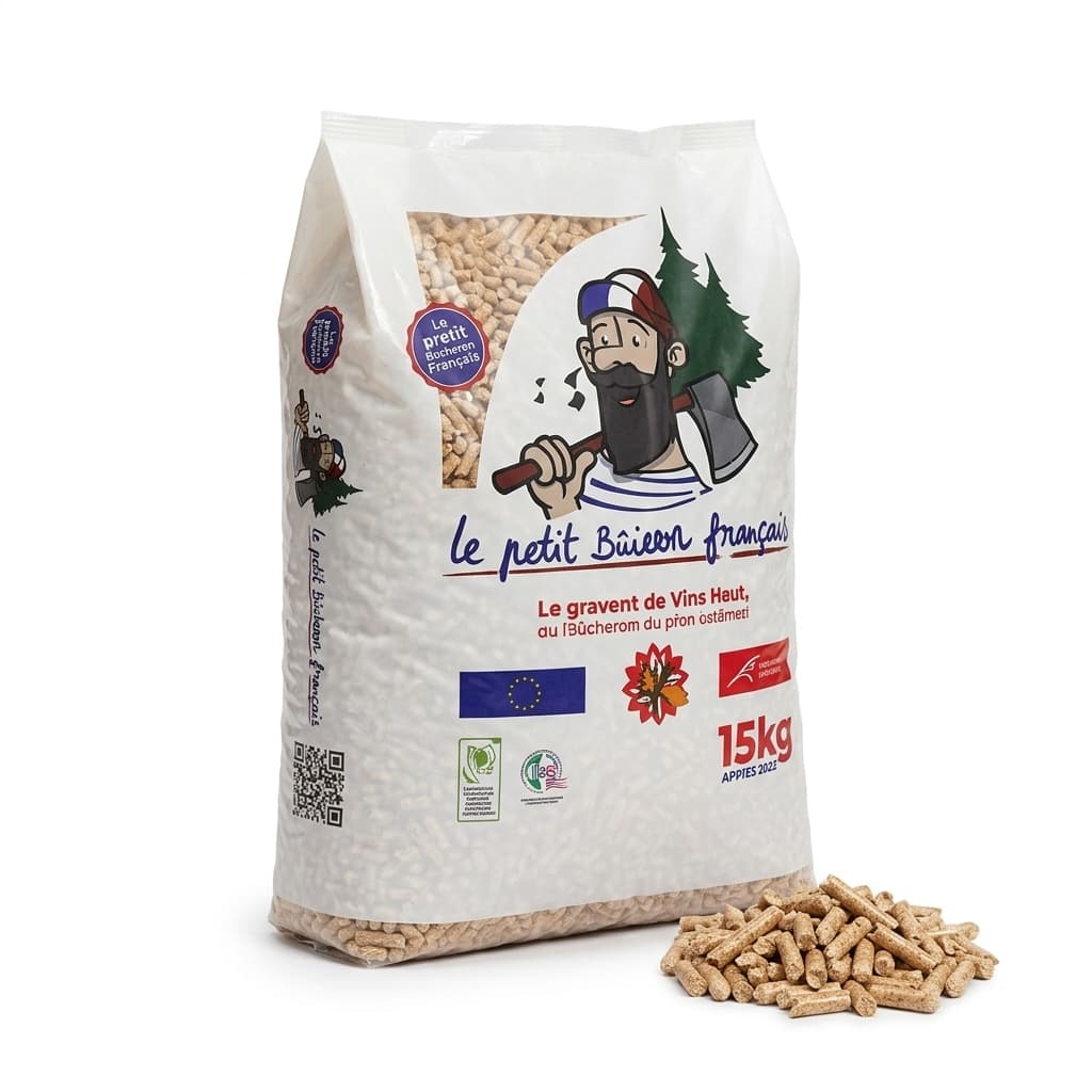 BoisExpress — Pellet Le petit scieur français 65 Säcke à 15 kg 100% Nadelholz Französischer Wald