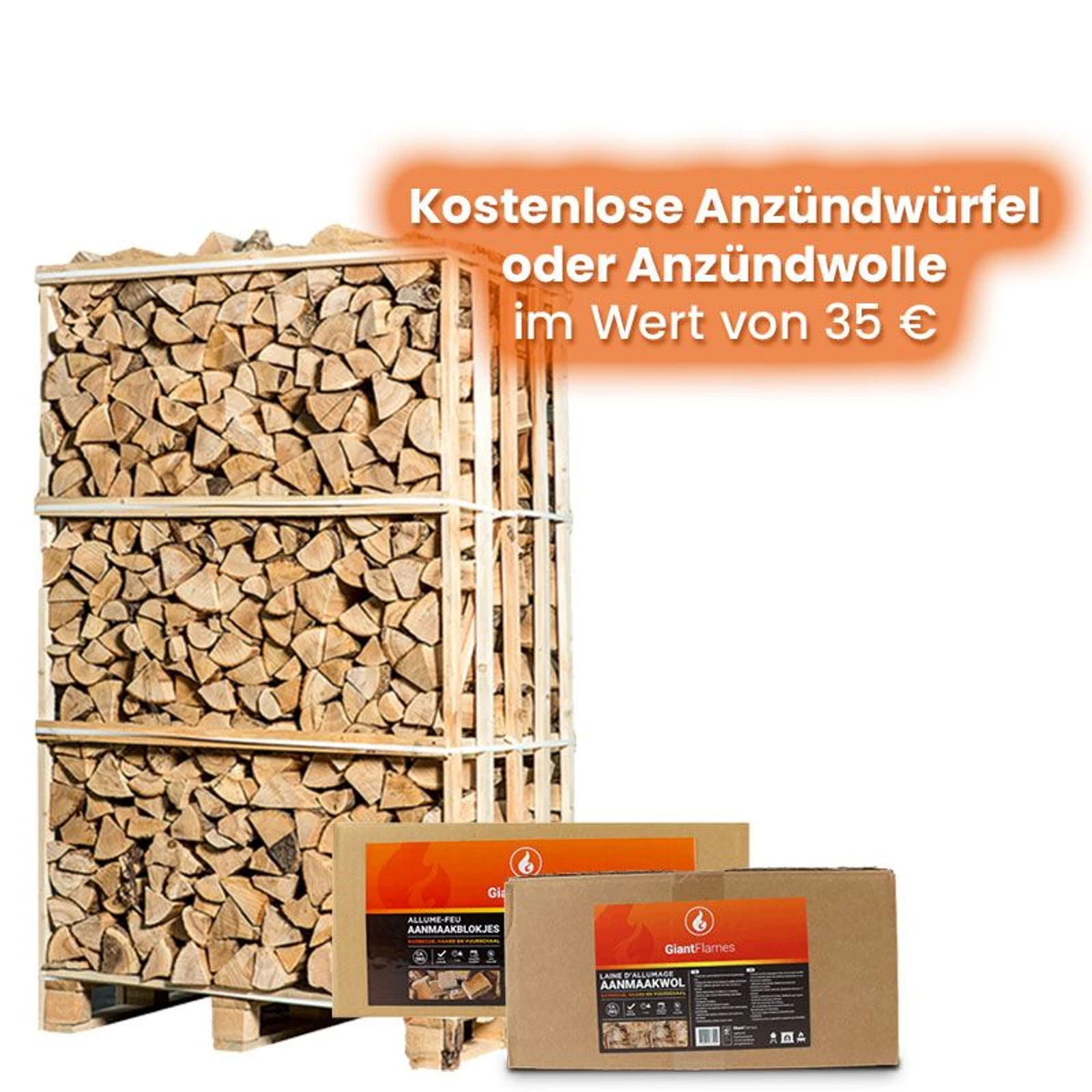 Palette Kaminholz 25cm nach Wahl