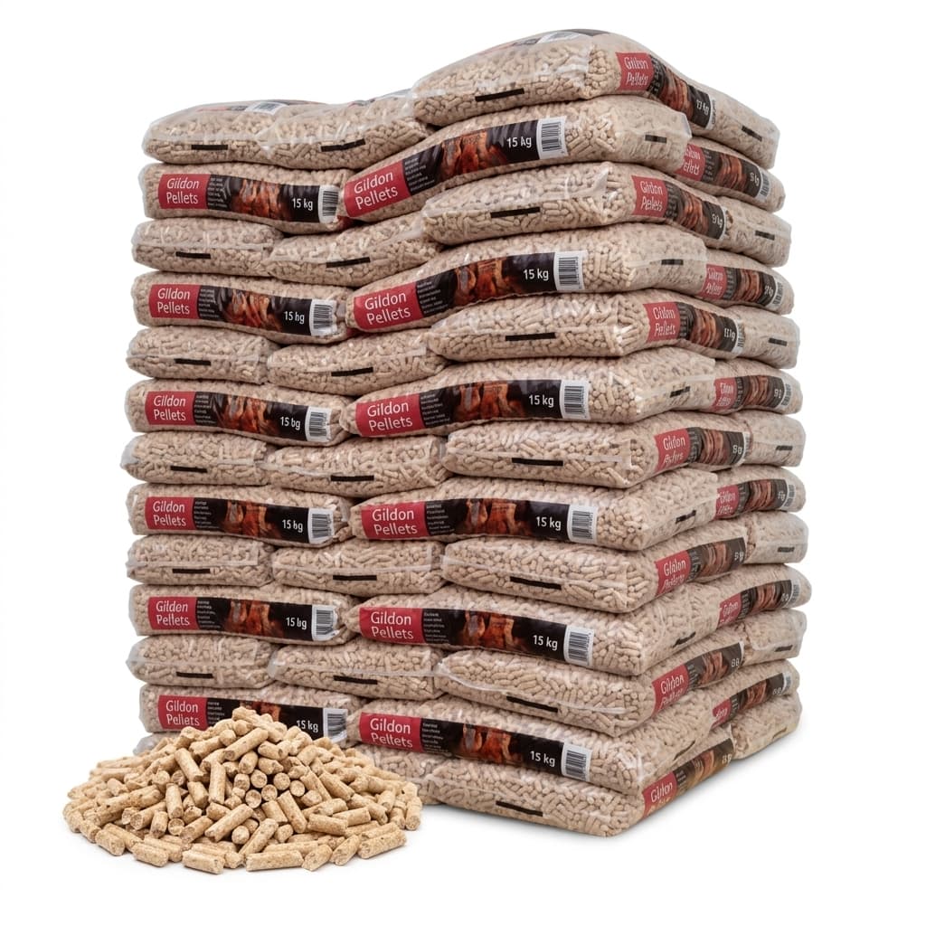 BoisExpress — Excellent Pellets Palette mit 65 Säcken à 15 kg Natürliche Trocknung