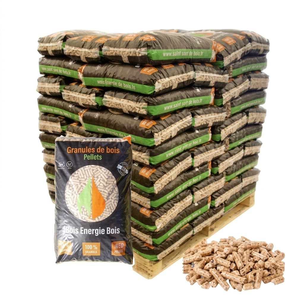 BoisExpress — Pellets Alpes Energie Bois Palette von 70 Säcken à 17 kg Französischer Handwerker