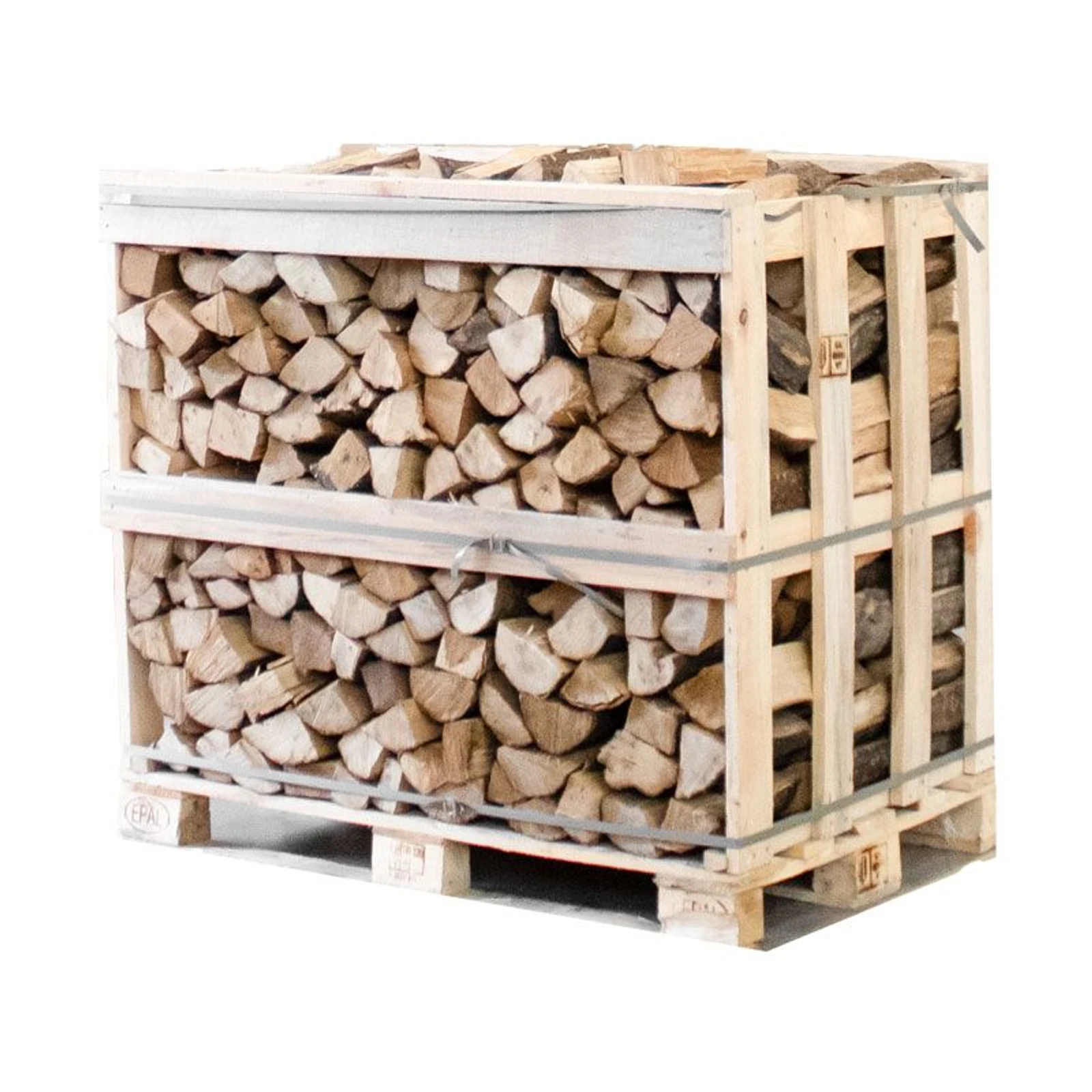 Halbe Palette kammergetrocknetes gespaltenes Hainbuche Brennholz 25cm