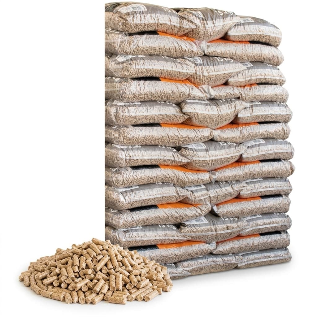 BoisExpress — HEIZFUXX Graupellets EN+ A2 Palette 65 Säcke x 15kg Französisches Handwerk